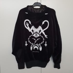 NWOT velvet Killstar Baphomet jacket never worn M